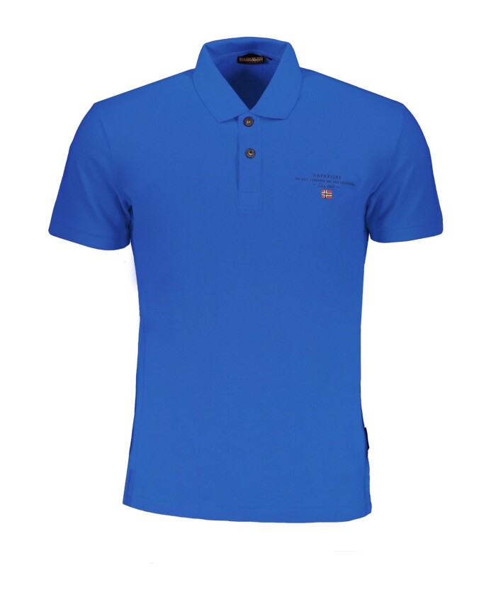 polo-bleu-a-manches-courtes