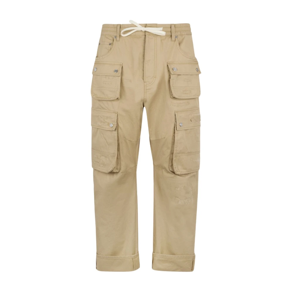 Dsquared2 Beige Multipocket Kawaii Pant - Male - Trousers & Shorts - S - Sport