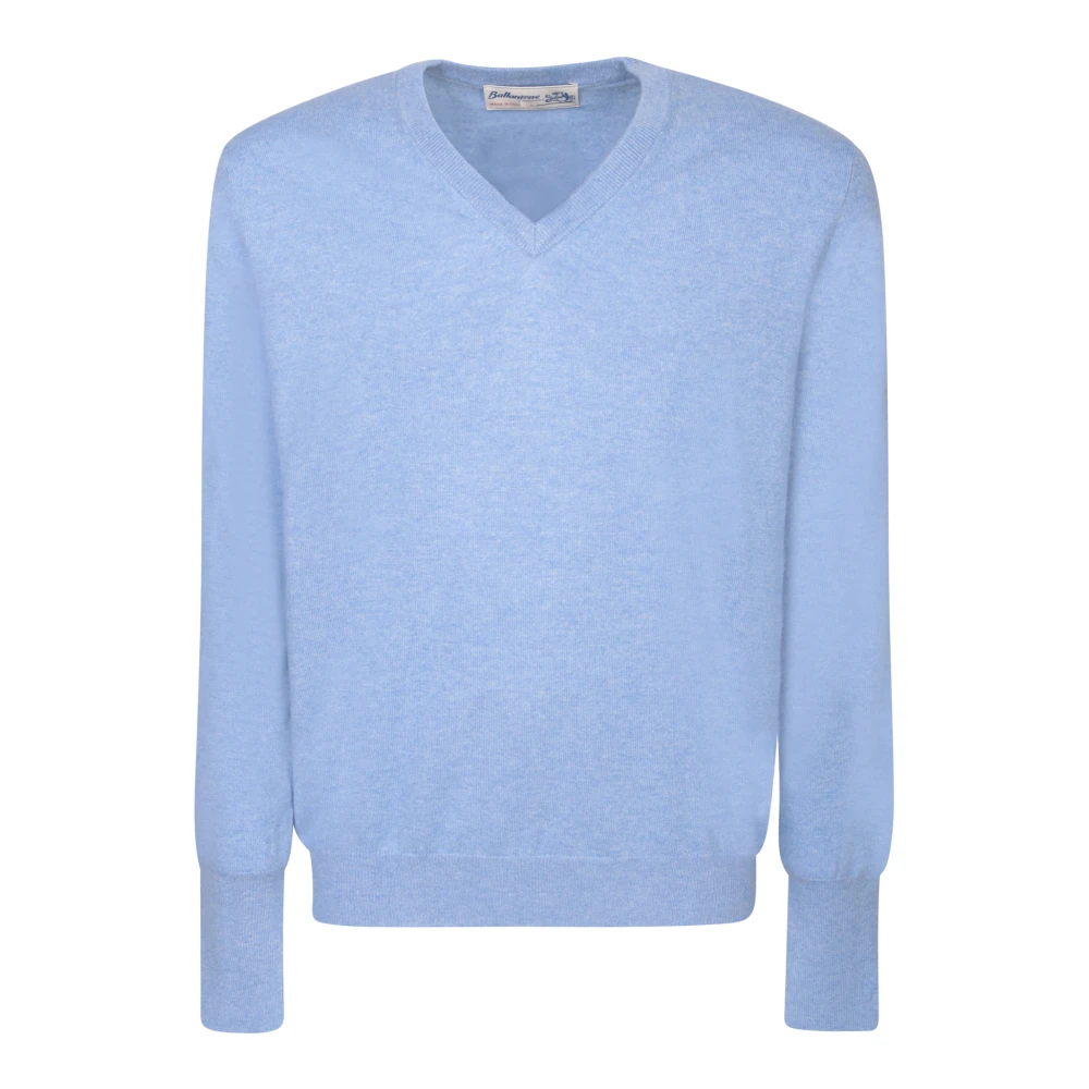 Ballantyne Men's Blue V-Neck Jumper Aw23 - V-Neck Knitwear - 3XL - Knitwear