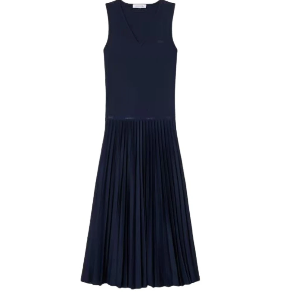 Lacoste Women's Blue Midi Dresses, 3XS, Maxi Dresses