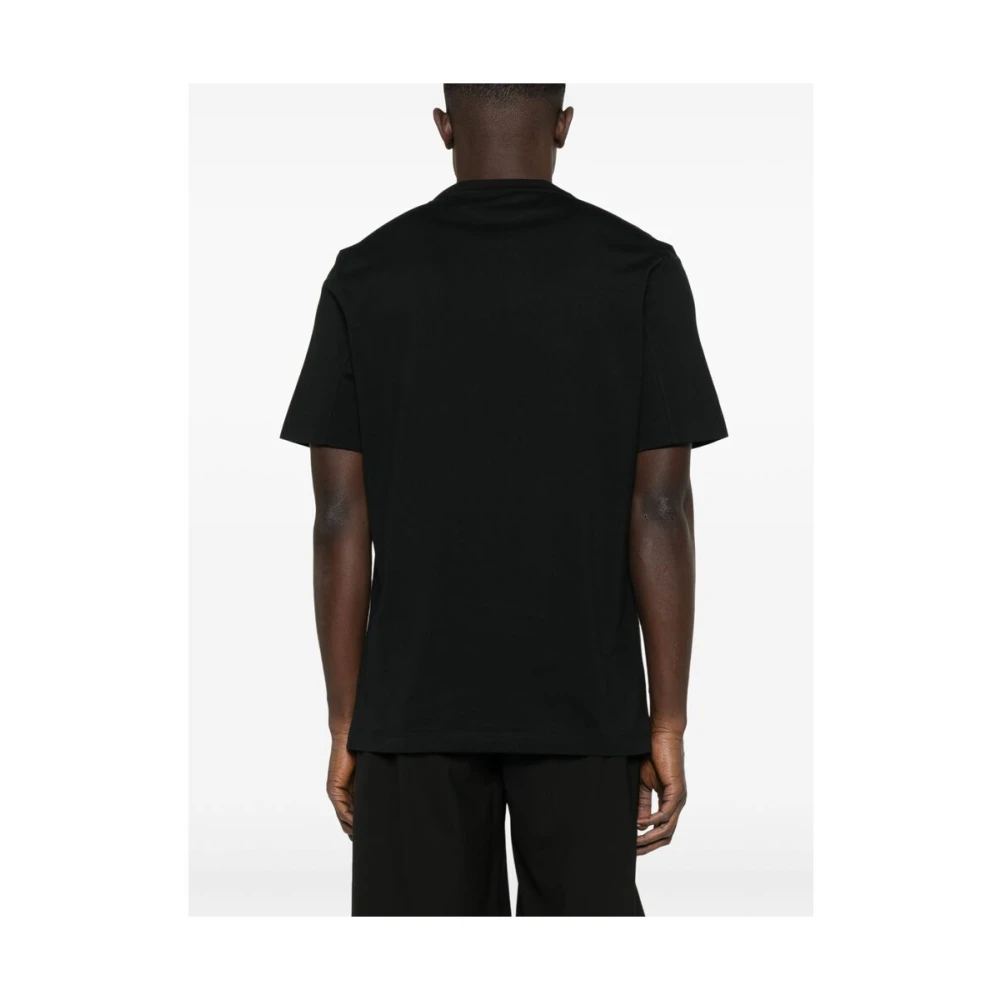 BRUNELLO CUCINELLI Zwart Grafisch Print Crew Neck T-shirt Black Heren