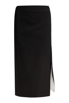 black-cotton-blend-skirt