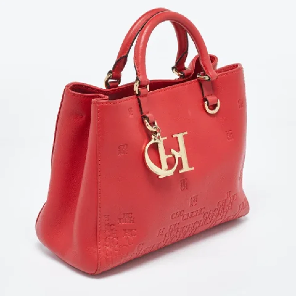 Carolina Herrera Pre-owned Leather handbags Red Dames