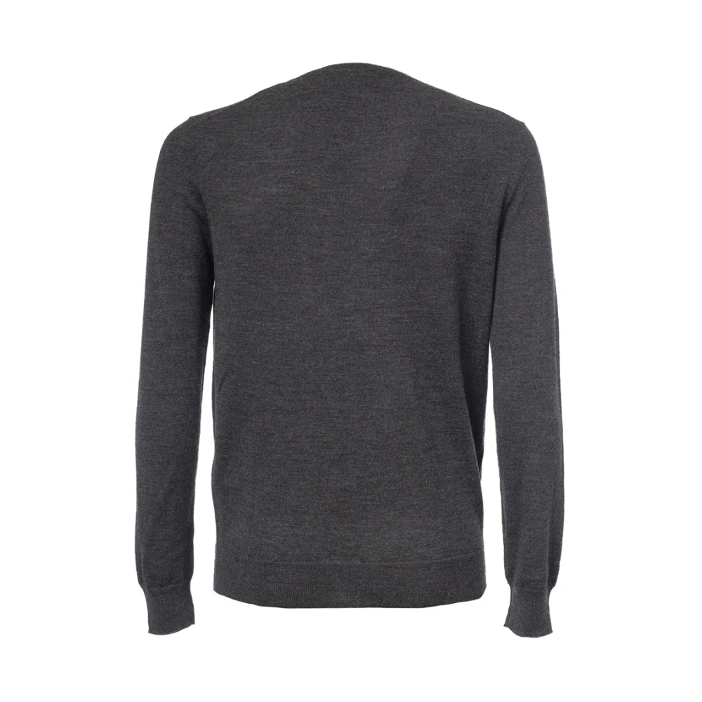 Polo Ralph Lauren Italiaanse Wol Crewneck Sweater Gray Heren