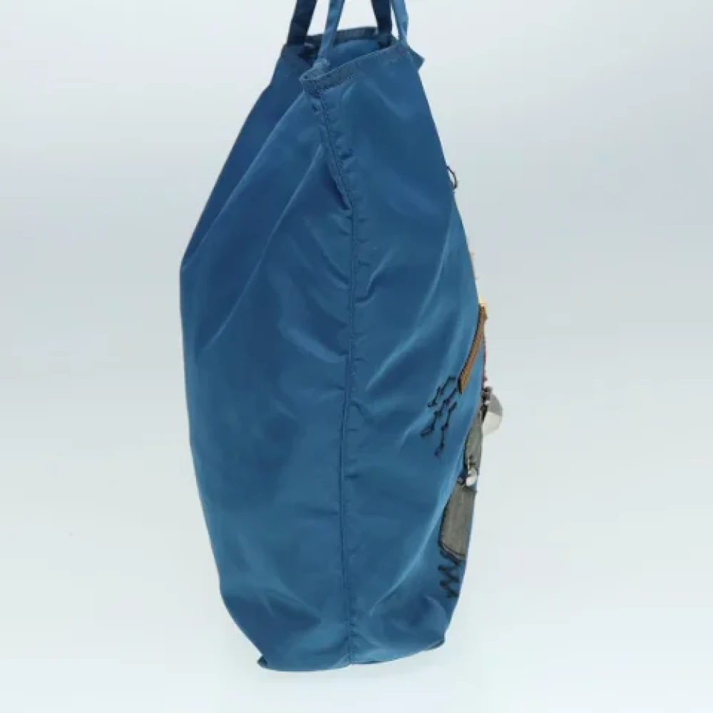 Prada Vintage Pre-owned Nylon totes Blue Dames