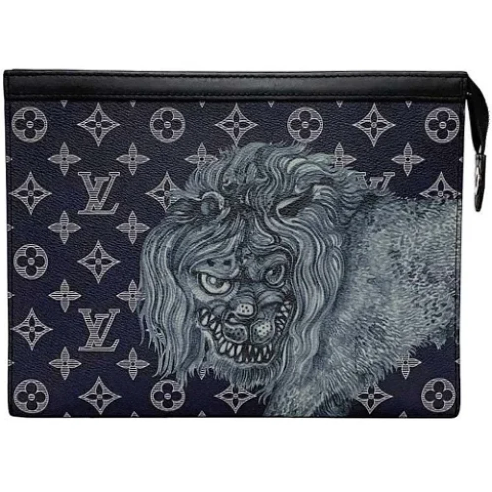 Louis Vuitton Vintage Pre-owned Canvas clutches Blue Dames