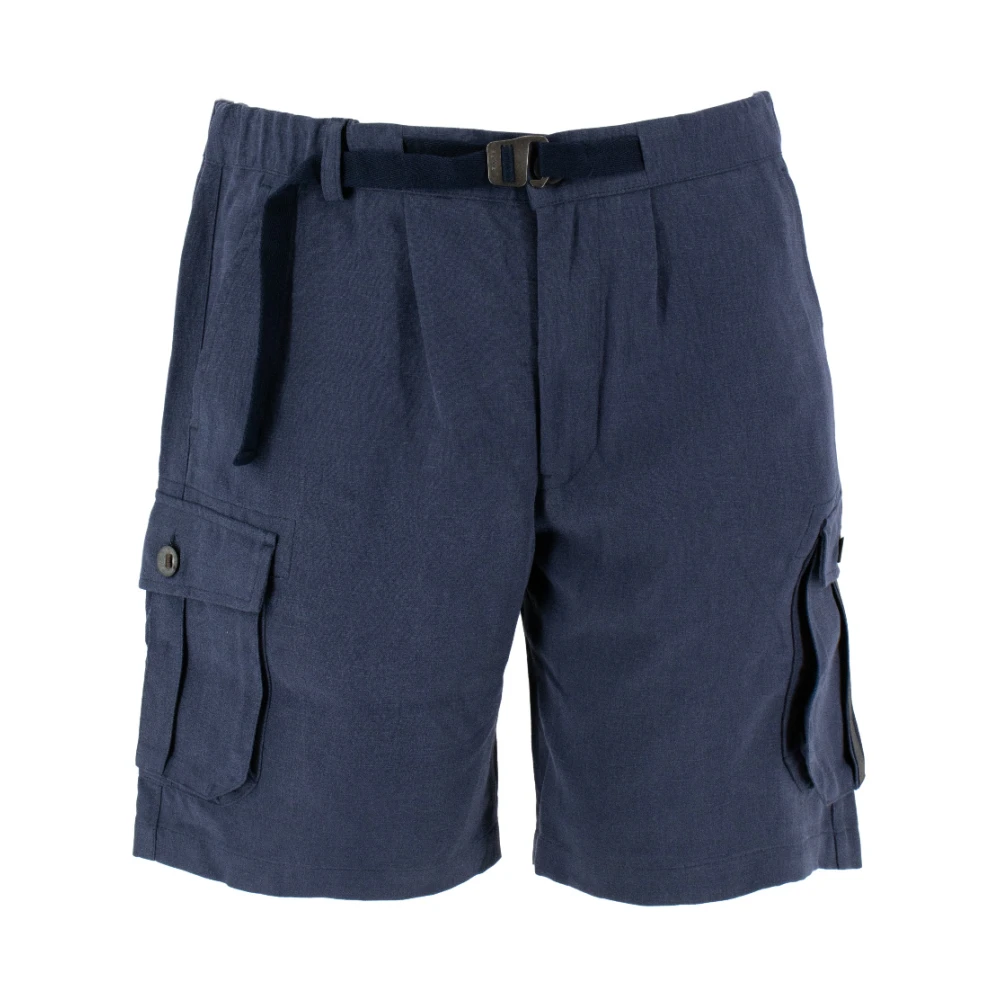 Sease Linnen functionele shorts met zakken Blue Heren