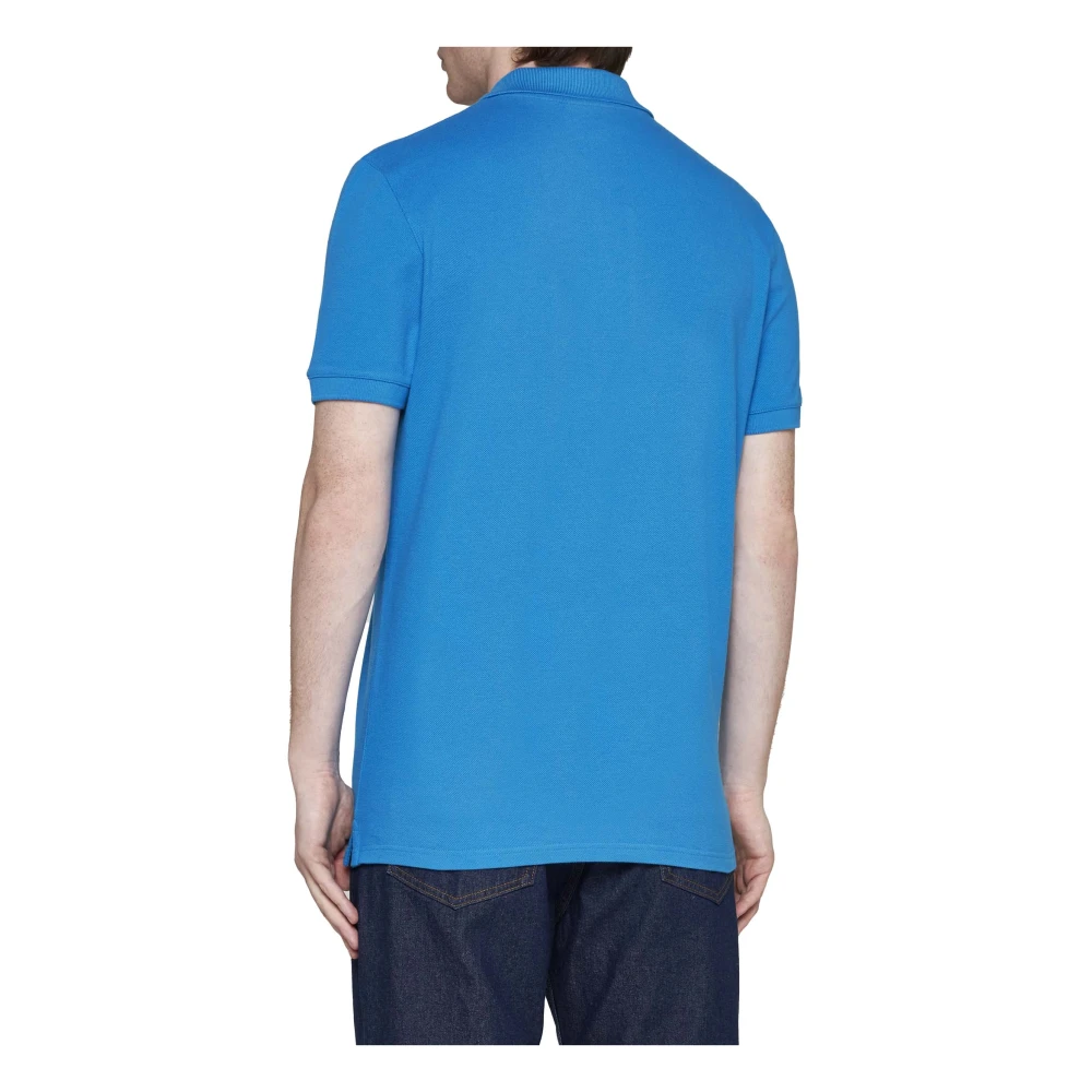 Maison Kitsuné Casual Polo Shirt Blue Heren