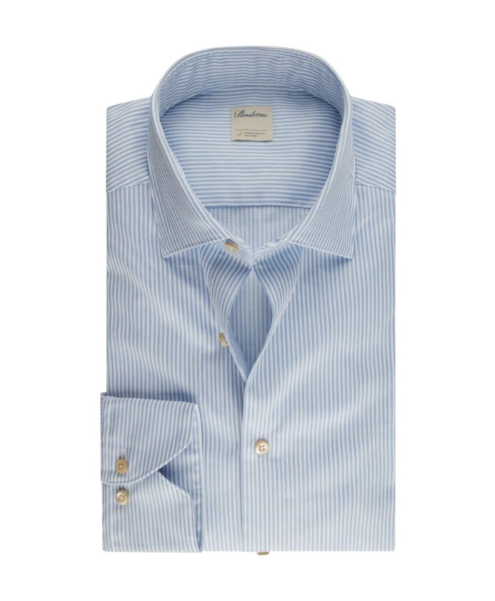chemise-a-rayures-en-twill-bleu