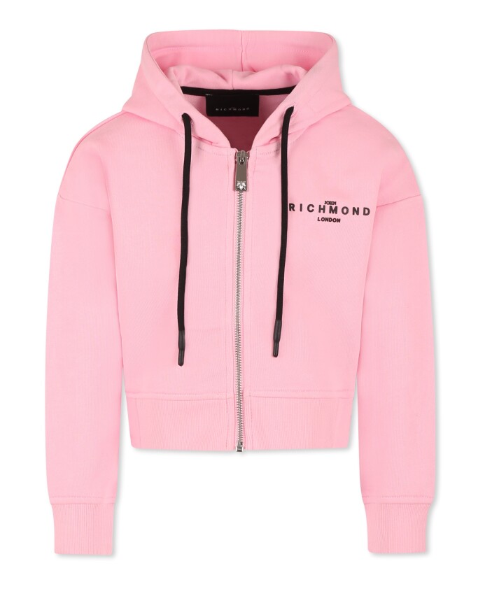 sweat-a-capuche-rose-avec-logo