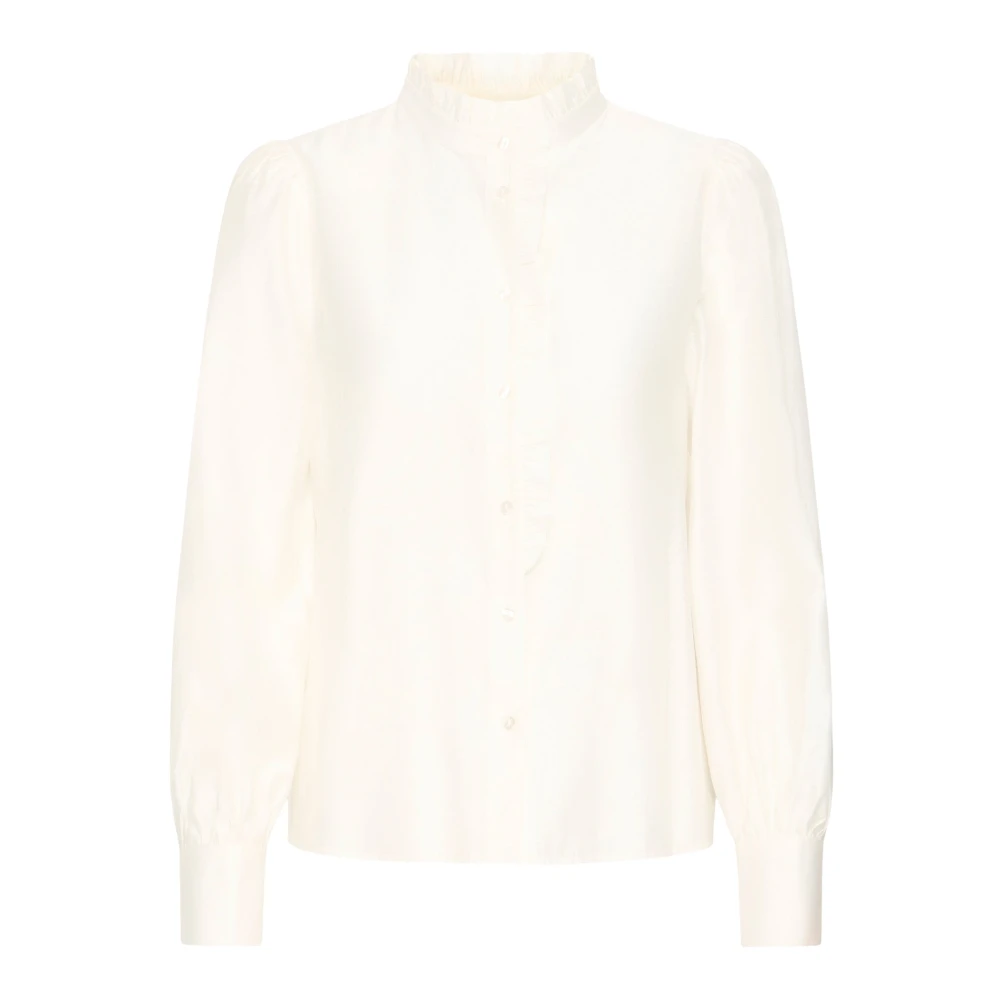 Ichi Damen Weiß Bluse Aus Viskose Und Polyester Karlani - Bild 3