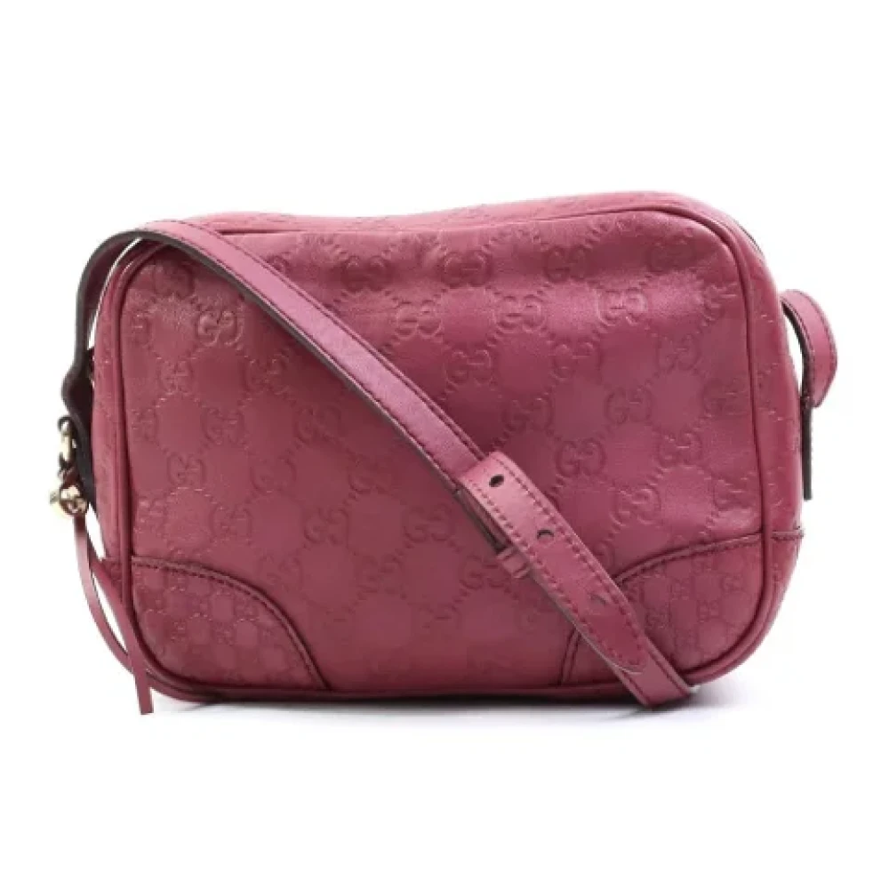Gucci Vintage Pre-owned Leather shoulder-bags Purple Dames