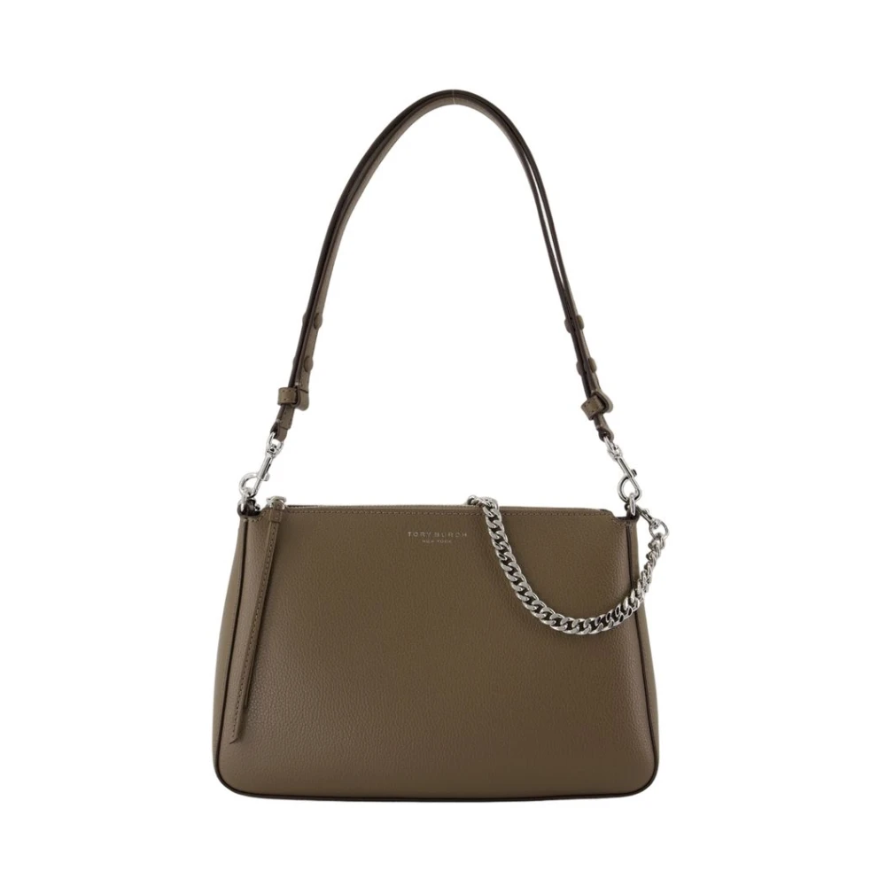 Tory Burch Vrouw Bruin Tassen Dames, One Size, Leer, Leren Schoudertas - Khaki