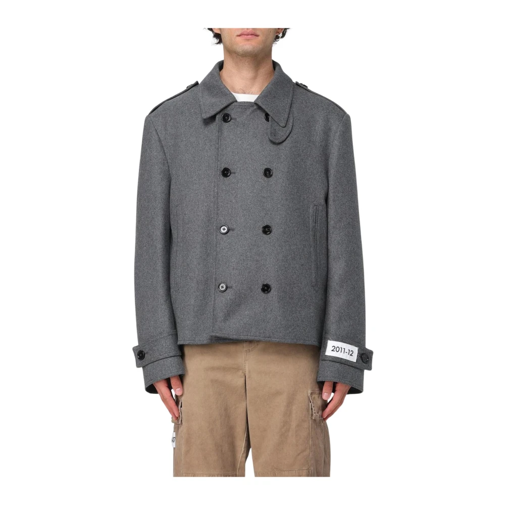 Dolce & Gabbana Gray Luxury Grey Peacoat Jacket - Male - Light Jackets - M - Jackets