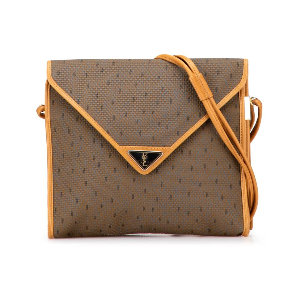 Saint Laurent Vintage Women's Brown Pre-Owned Envelope Style Bag