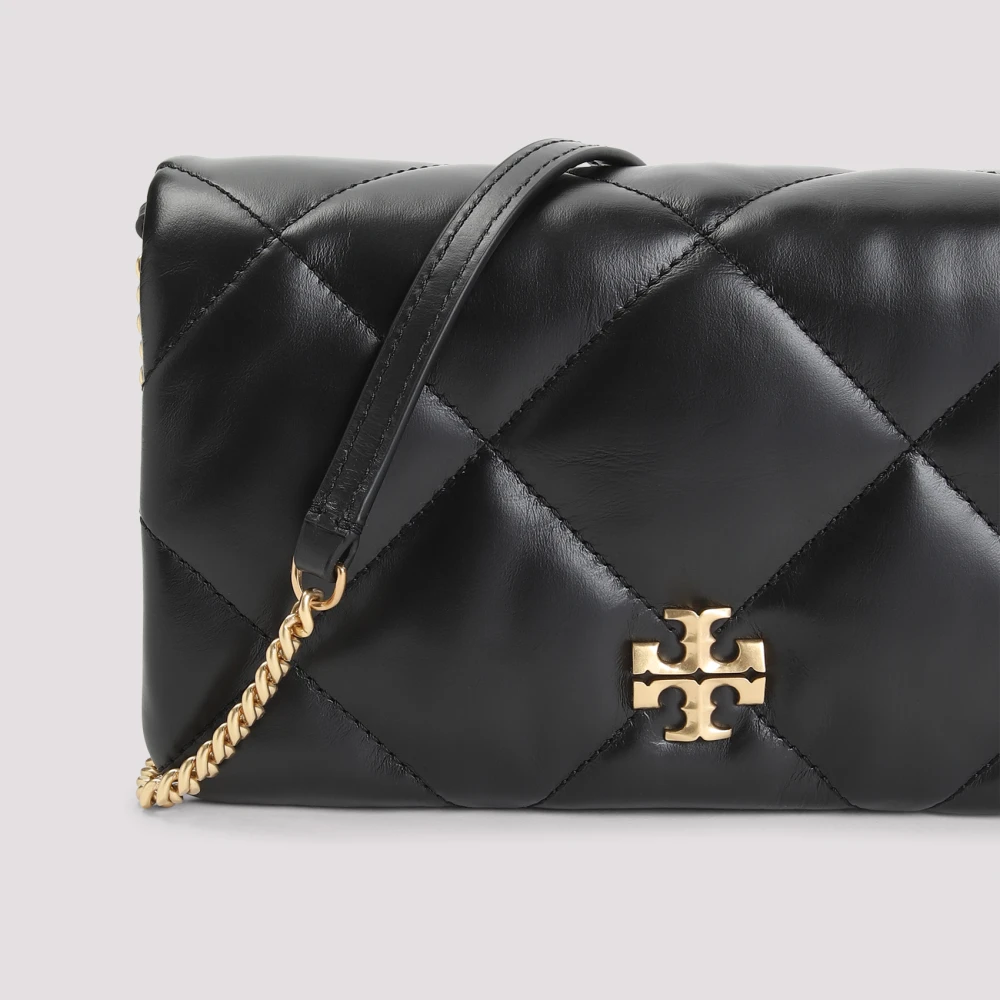 TORY BURCH Zwarte Kettingportemonnee Stijlvol Model Black Dames