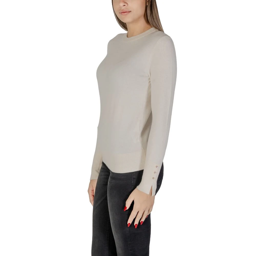 Jacqueline de Yong Crème Viscose Gebreide Kleding & T-Shirt Gray Dames