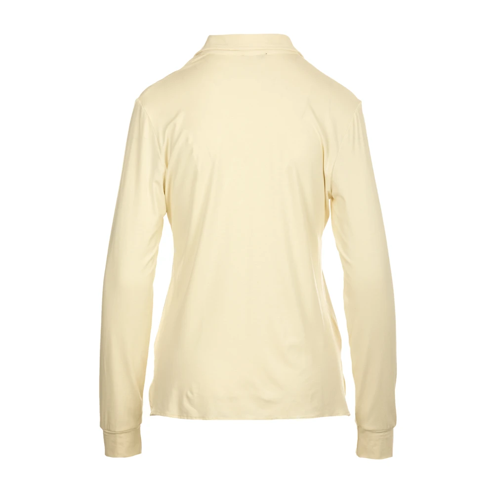 Maliparmi Geborduurd Jersey Slim-Fit Shirt Beige Dames