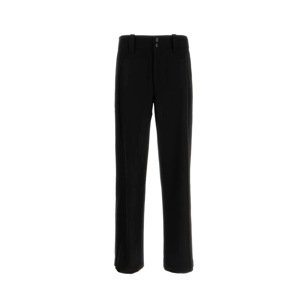 Giorgio Armani Stijlvolle zwarte wollen broek Black Heren