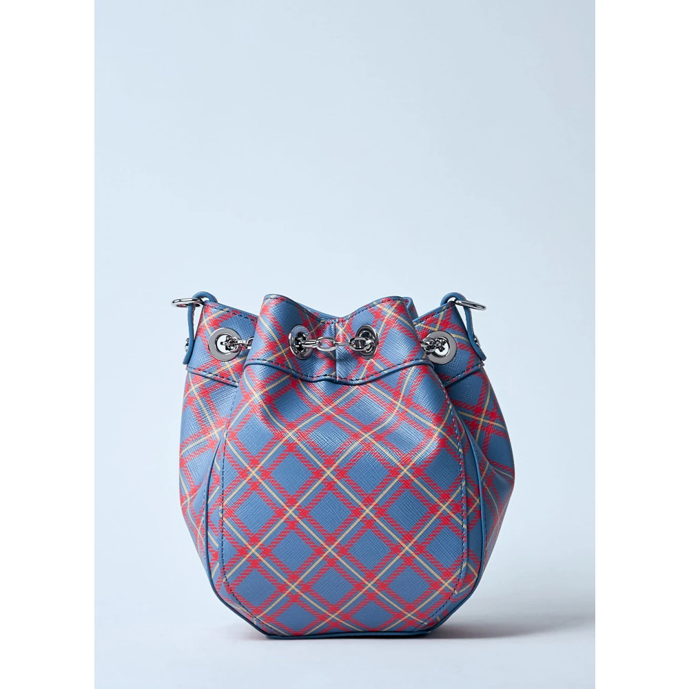 Vivienne Westwood Handtekening Check Emmer Tas met Orb Purple Dames