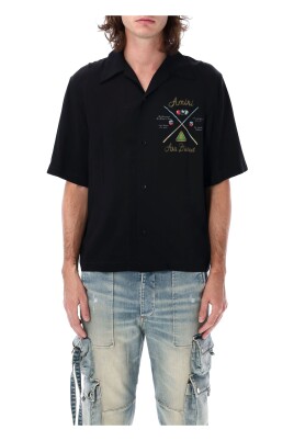 chemise-de-bowling-pool-cue-noire