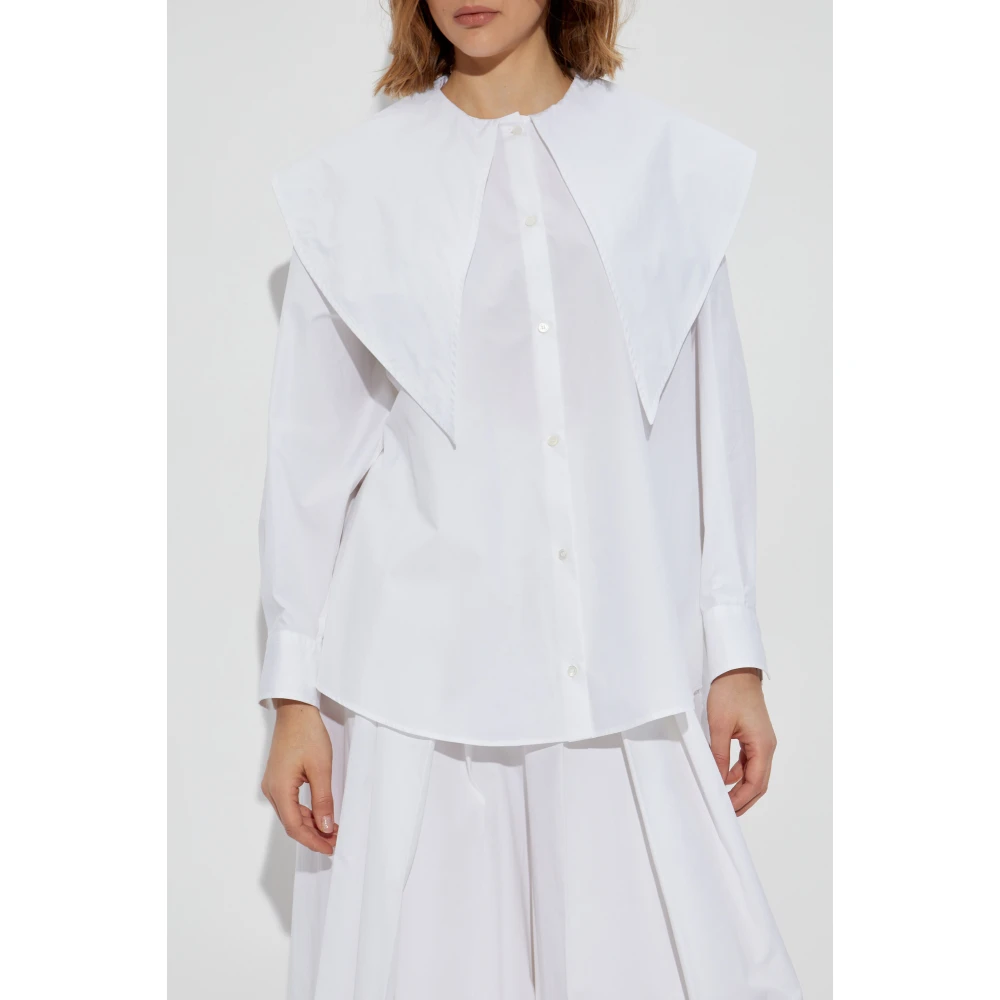 Fabiana Filippi Shirt met decoratieve kraag White Dames