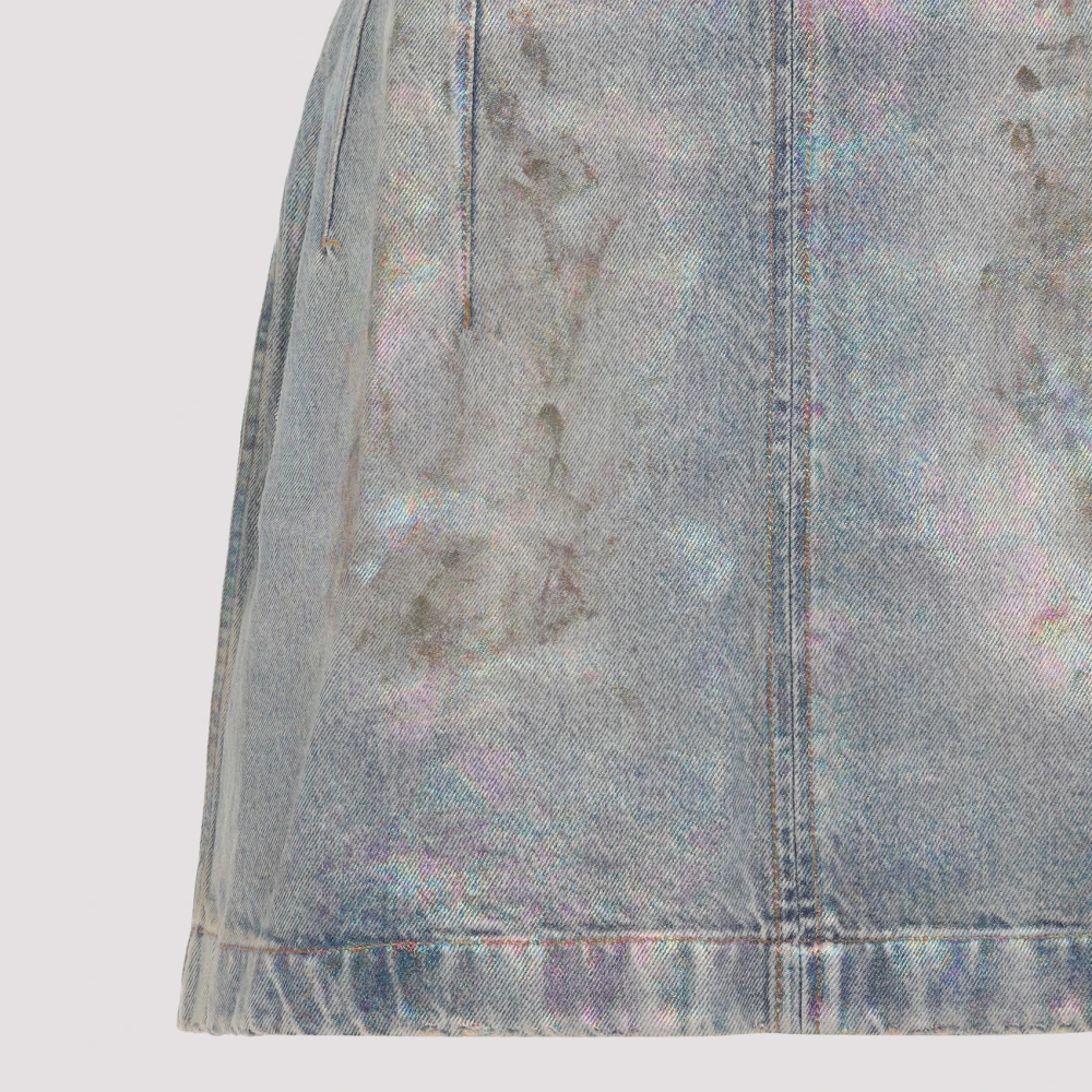 Acne Studios Denim Mini Jurk met Vuile Effect Blue Dames