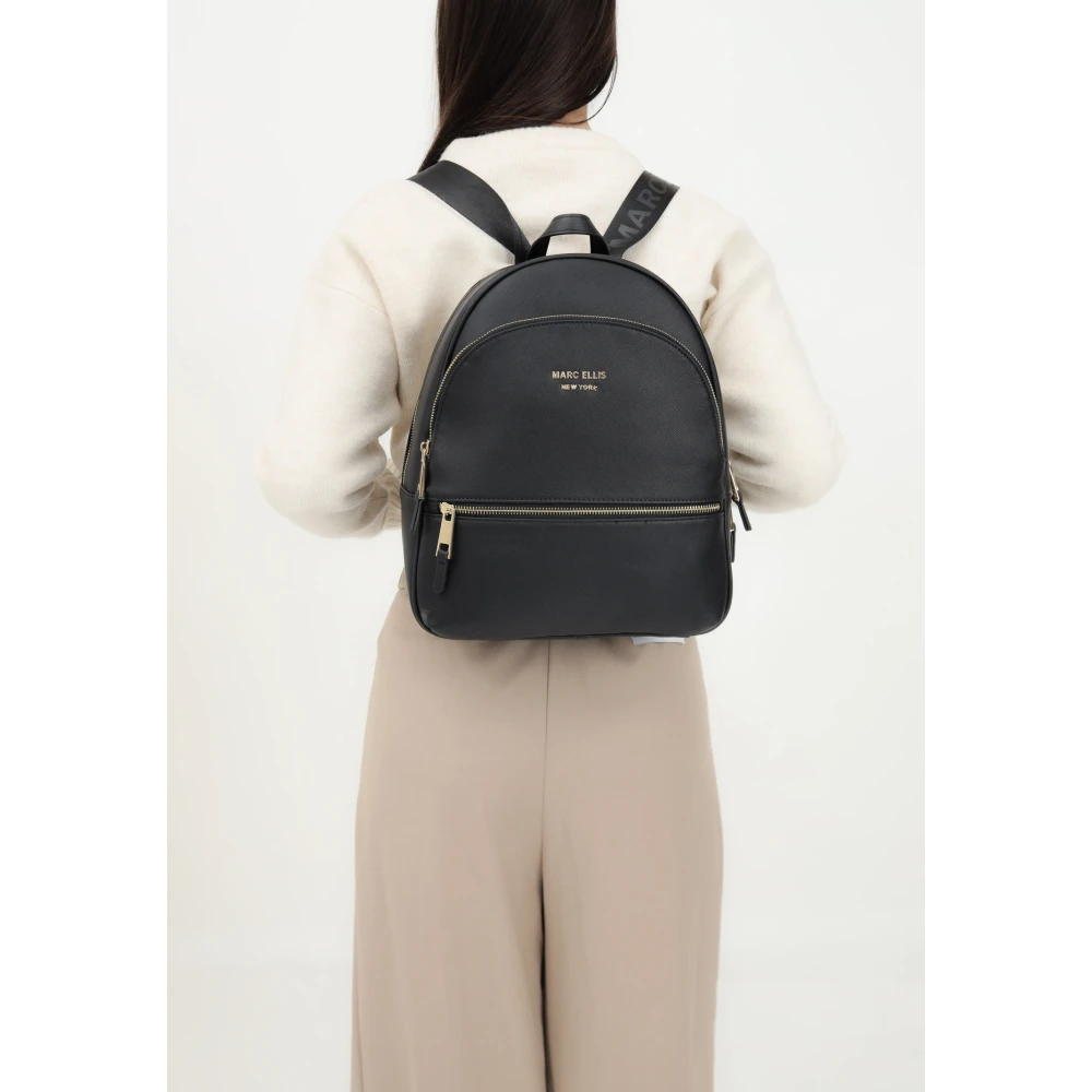 Marc Ellis Zwarte Compacte Functionele Rugzak Morgan Black Dames