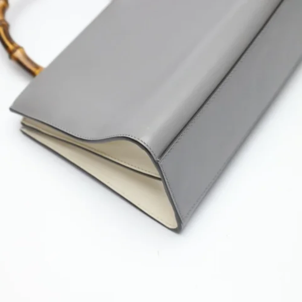 Gucci Vintage Pre-owned Leather gucci-bags Gray Dames