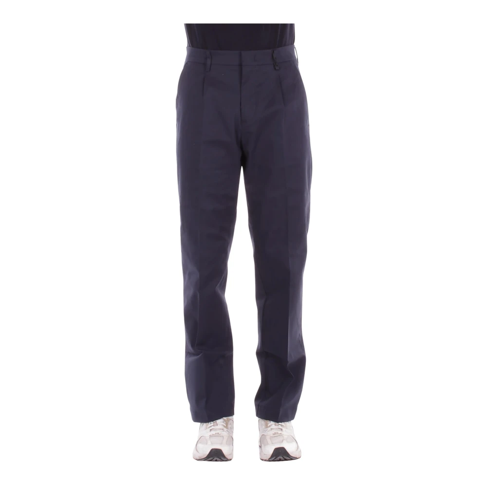 K-Way Mannelijk Blauw Broeken Heren, Xl, Katoen, Logo Broek