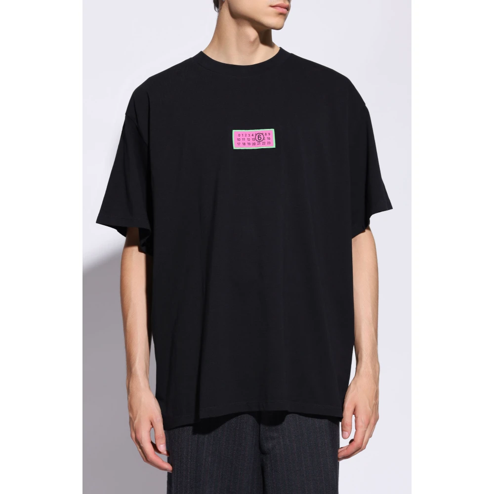 MM6 Maison Margiela T-shirt met logo Black Heren