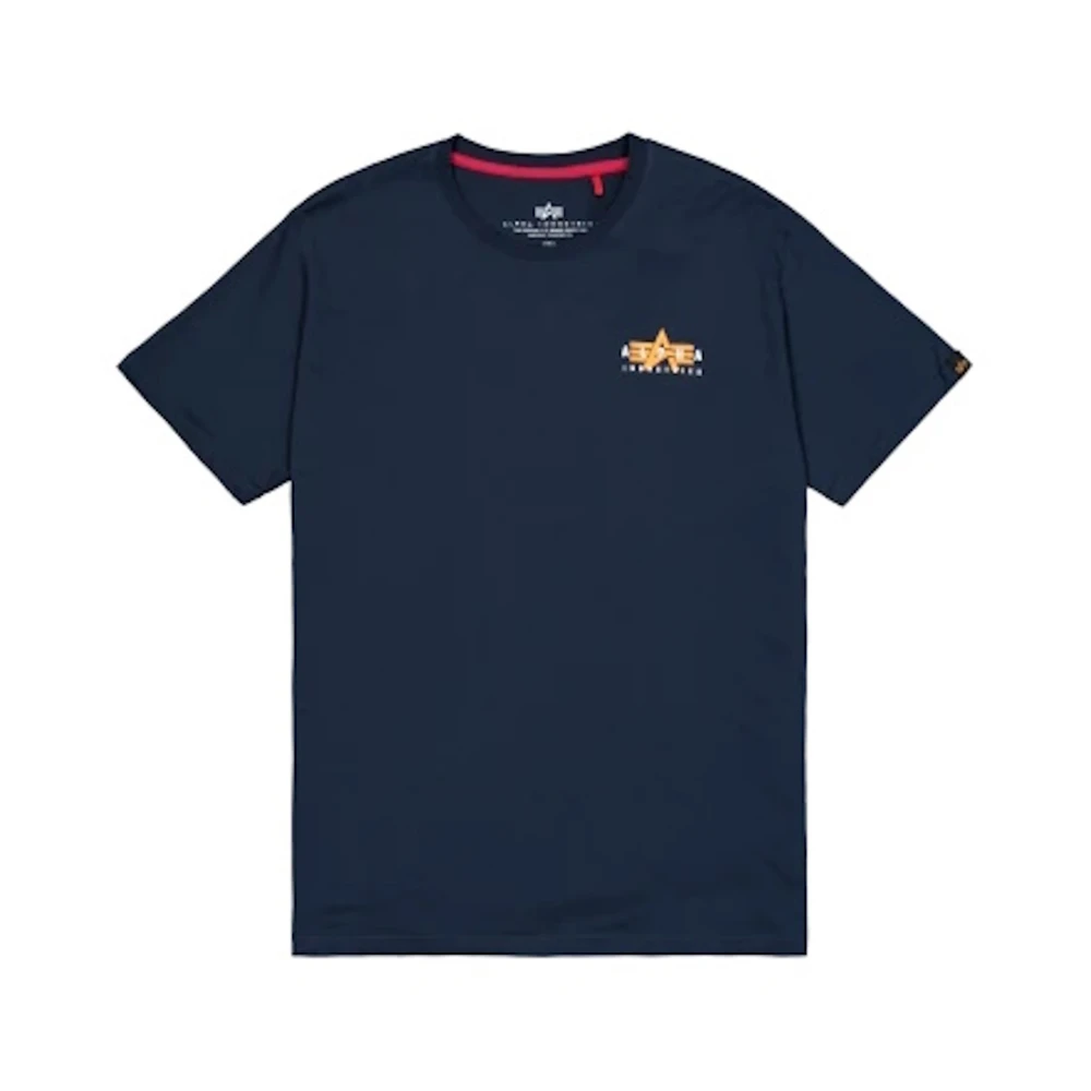 alpha industries Dynamisch Puff Print Heren T-shirt Blue Heren