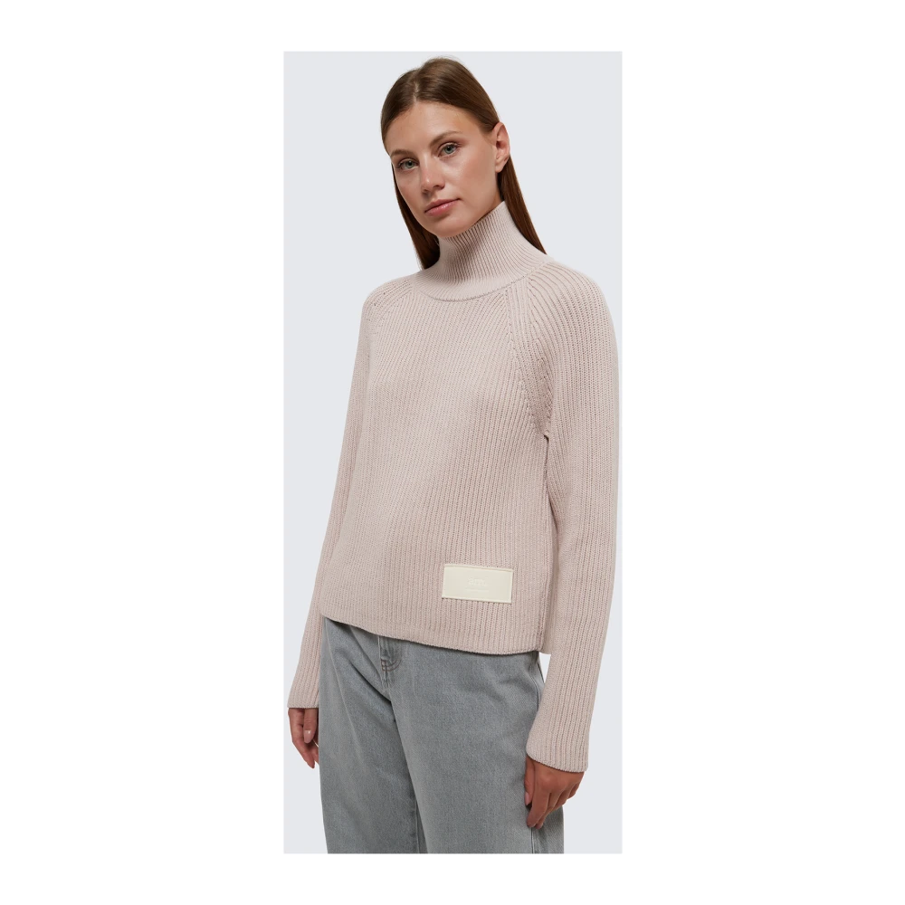 Ami Paris Polosjaaltrui van katoen- en wolmix Pink Dames