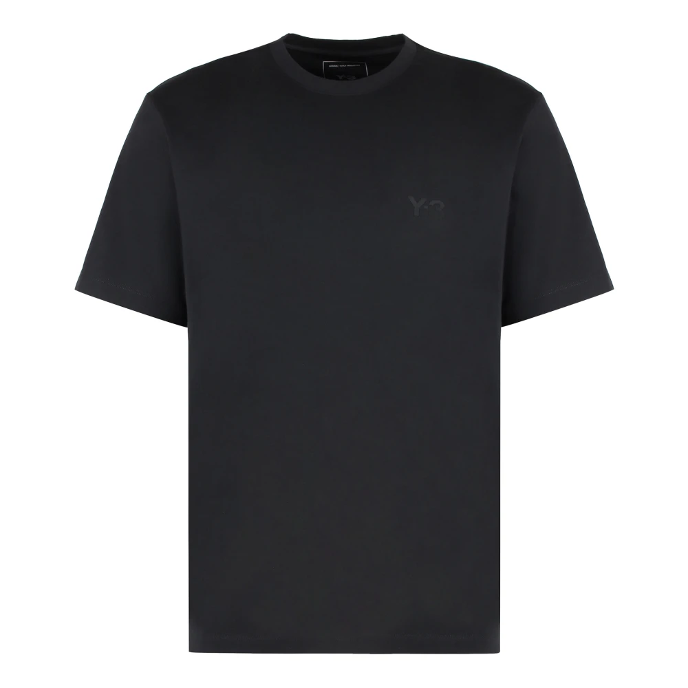 Y-3 Katoenen T-shirt met Toon-op-Toon Print Black Heren