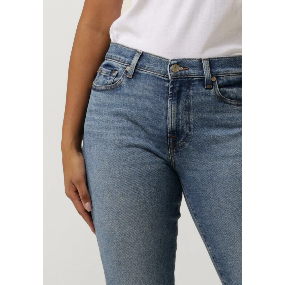 7 For All Mankind Cropped Jeans Blauw Blue Dames