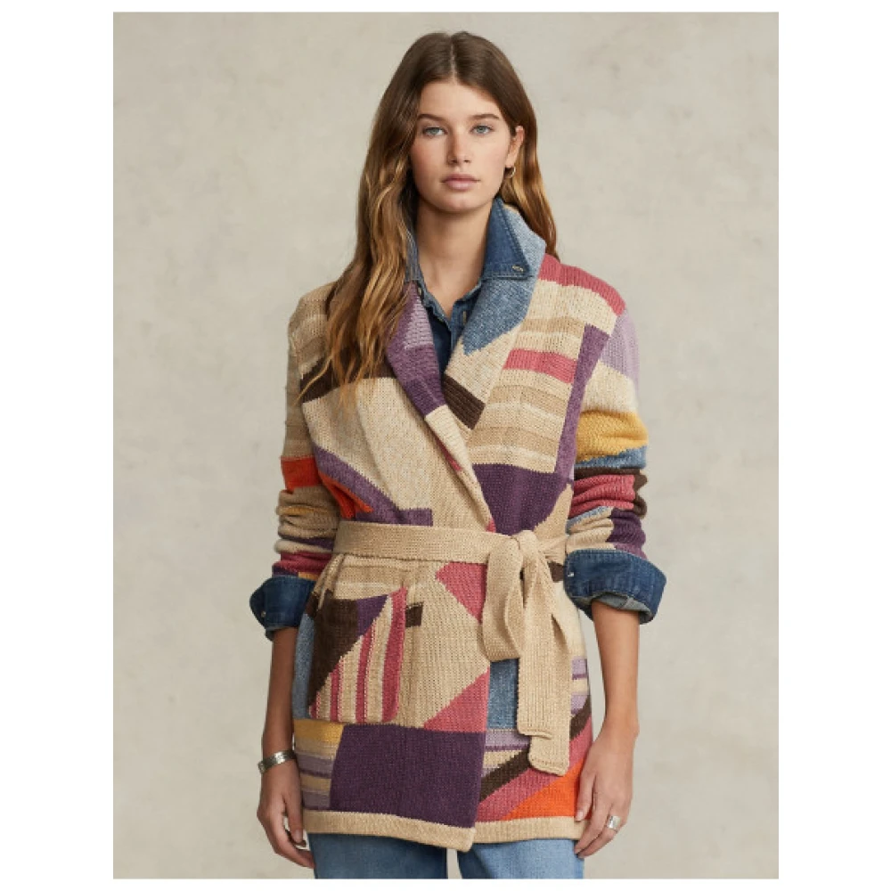 Polo Ralph Lauren Geometrisch Motief Cardigan Multicolor Dames