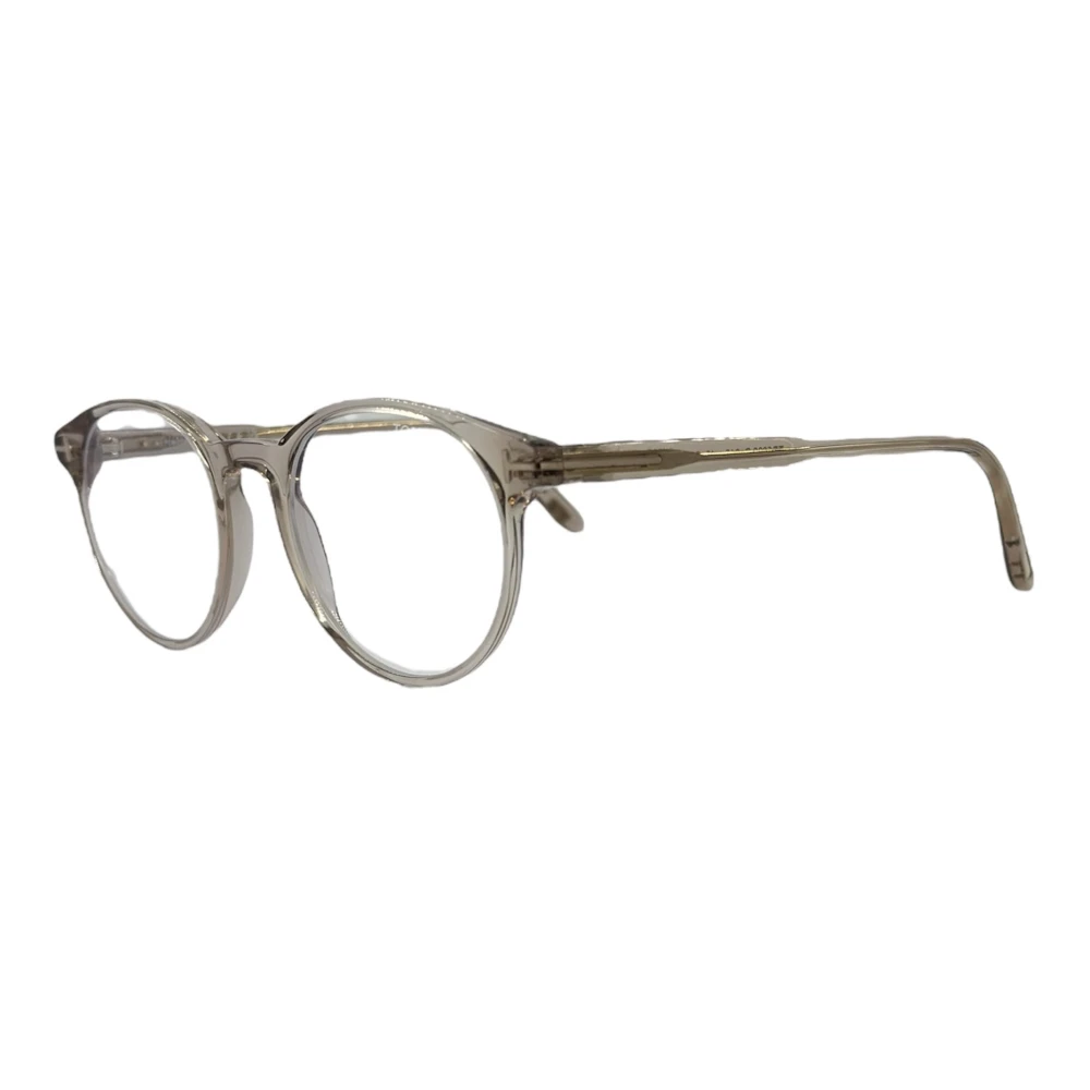 Tom Ford Vintage Ronde Zonnebril Beige Transparant Beige Unisex