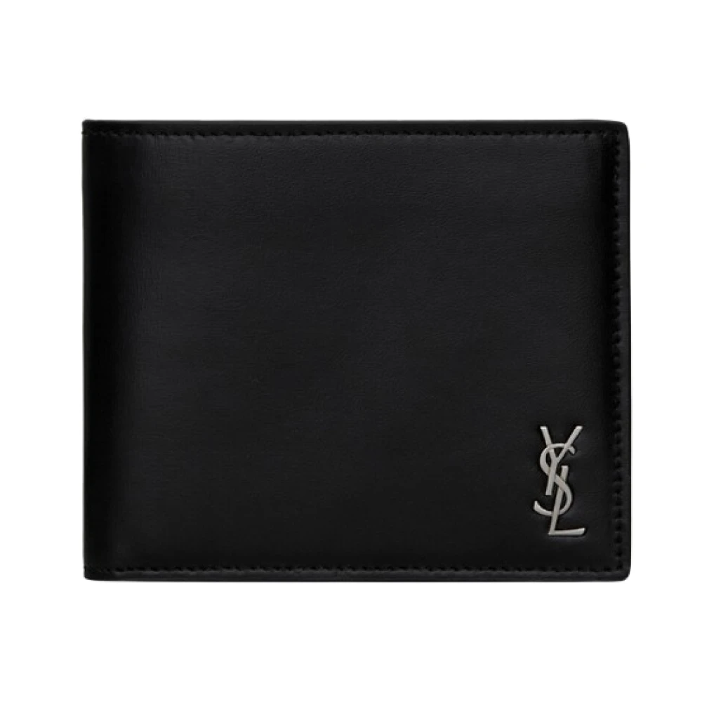 Saint Laurent Zwarte Portemonnees voor Mannen Black Heren
