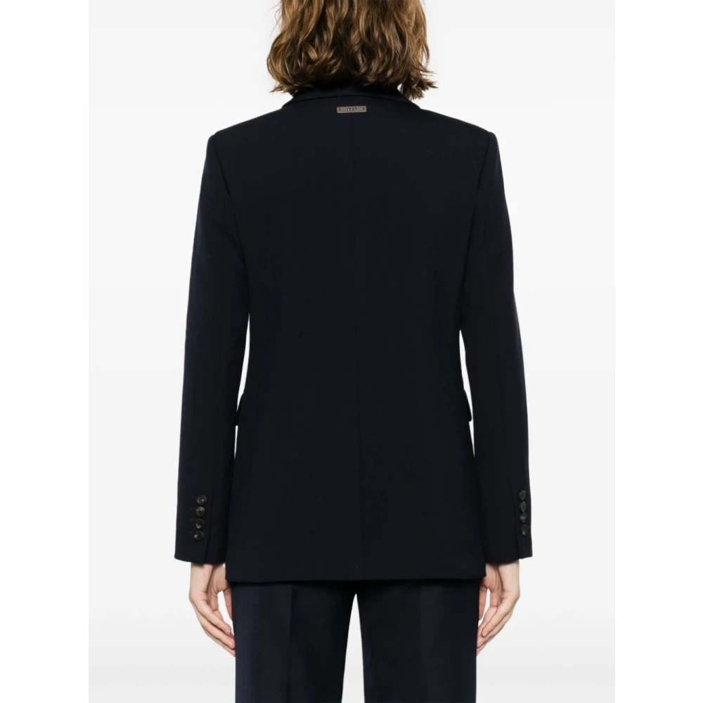 PESERICO Stijlvolle Jas voor Vrouwen Black Dames