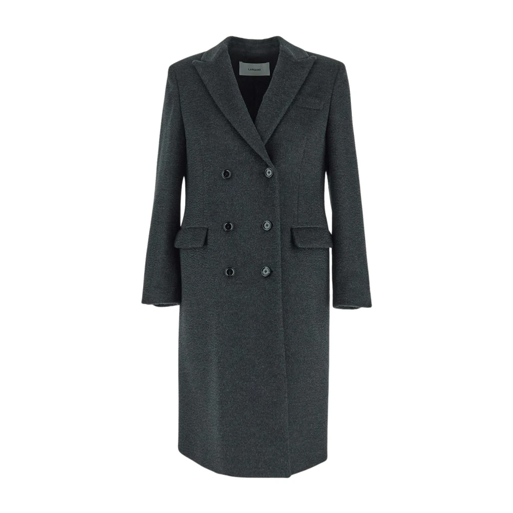Lardini Dubbel Breasted Wol Alpaca Jas Vrouw Gray Dames