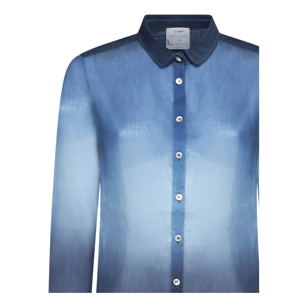 Forte Elegante Overhemden Collectie Blue Dames