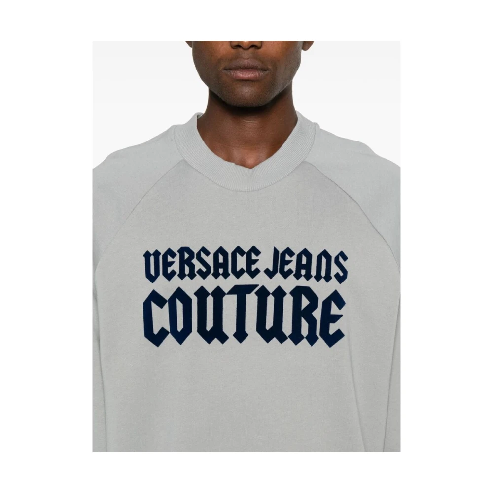 Versace Jeans Couture Lichtgrijs Fleece Crew Neck Sweatshirt Gray Heren
