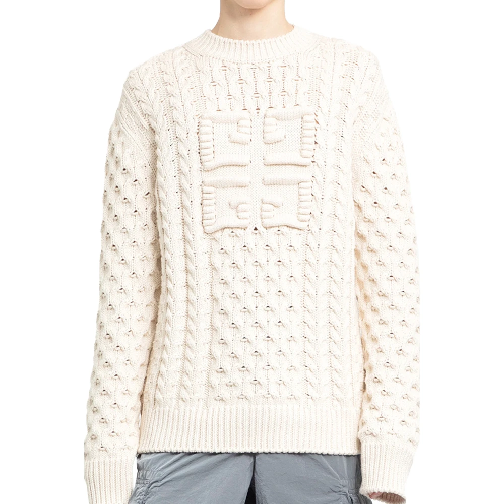 Givenchy Chunky Weight Crewneck Sweater Beige Heren