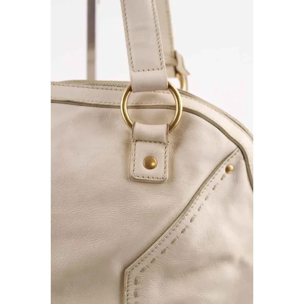 Saint Laurent Vintage Pre-owned Leather handbags White Dames