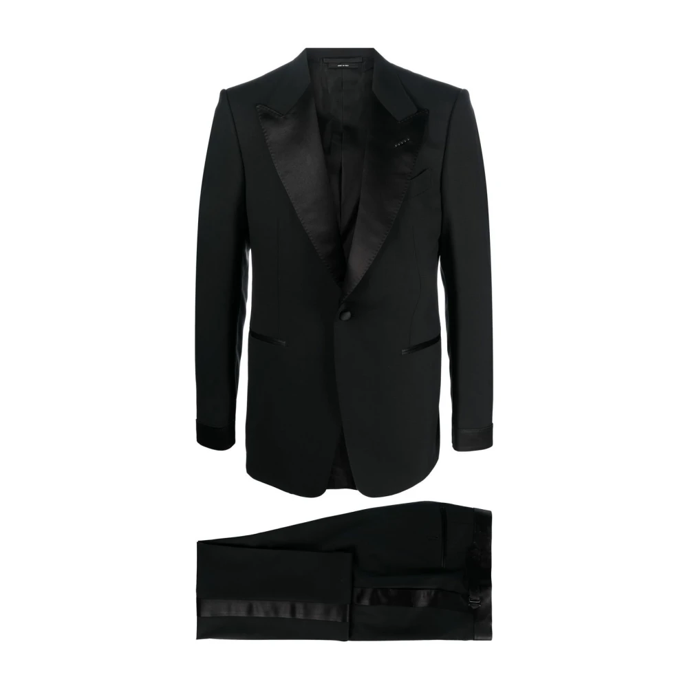 Tom Ford Men's Black Single Breasted Suits, 3XL, Shelton Wool Tuxedo