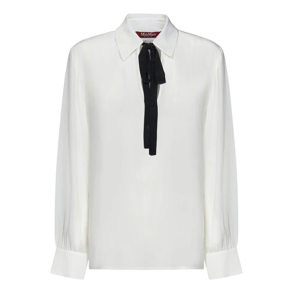 Max Mara Witte Shirt met Traanmotief White Dames