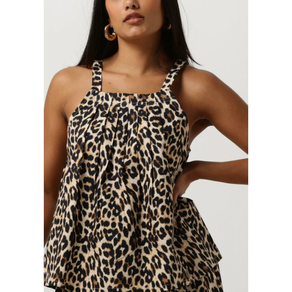 Lollys Laundry Leopard Print Casual Top Multicolor Dames