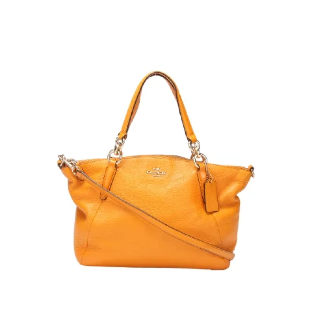 Coach Pre-owned Leather crossbody-bags Orange Dames
