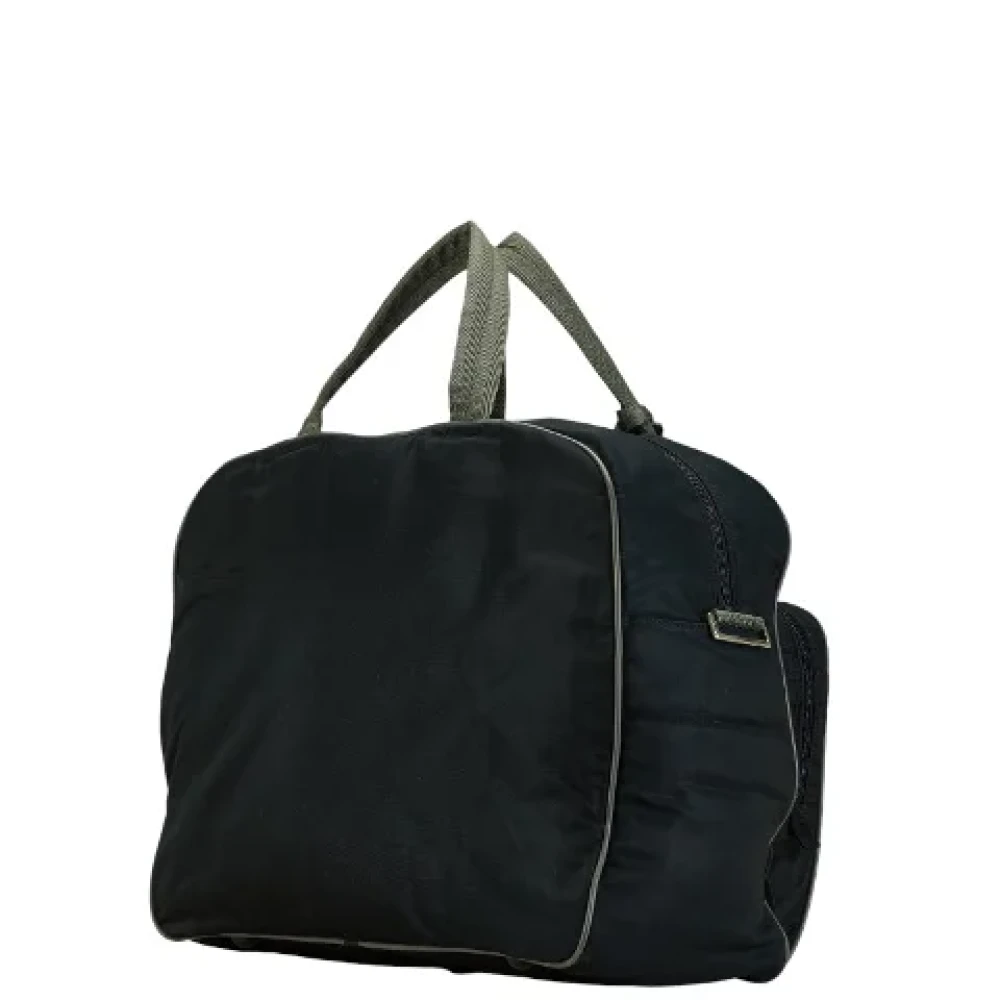 Prada Vintage Pre-owned Canvas travel-bags Black Dames