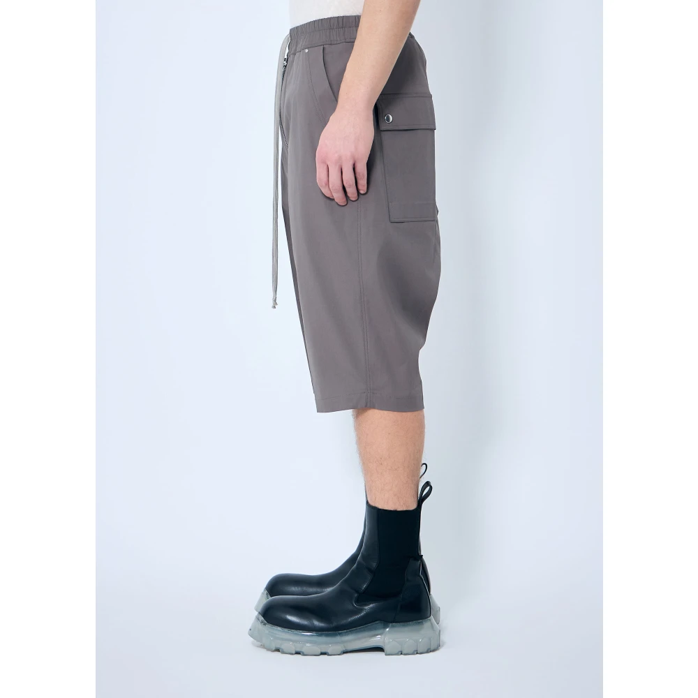 Rick Owens Bela Long Shorts Beige Heren